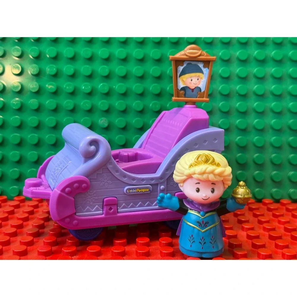 Fisher Price Little People Disney Frozen Elsa Kristoff Sleigh Rolling Toy GLJ80